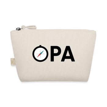 Opa Großvater Kompass Expedition Geschenkidee - Bio-Täschchen - Natur - Vorne