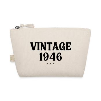 Jahrgang 1946 - Geschenkidee zum Geburtstag - Bio-Täschchen - Natur - Vorne