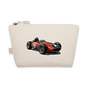 Vintage Racing Car - Organic Pouch - nature - Front