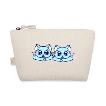 Deux chats heureux 2 amis Couple Équipe Couple - Trousse biologique - nature - Devant