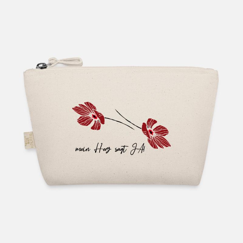 mein Herz sagt Ja, Blumen - Bio-Täschchen - Natur