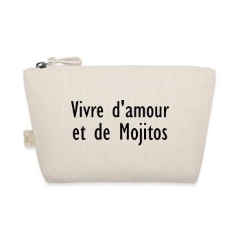 Living on love and Mojitos - Organic Pouch - nature - Front