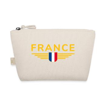 I Love France Elegance Style Design Outfits - Organic Pouch - nature - Front