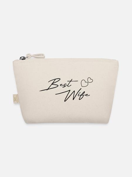Best Wife Design black - Bio-Täschchen - Natur