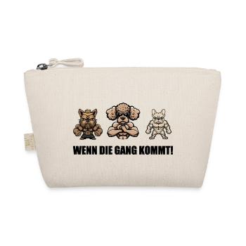 Hundegang Wenn die Gang Kommt! - Bio-Täschchen - Natur - Vorne