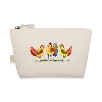 Rooster and hens - Organic Pouch - nature - Front