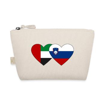 United Arab Emirates Slovenia Flag Heart - Organic Pouch - nature - Front