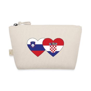 Slovénie Croatie Drapeau Coeur - Trousse biologique - nature - Devant
