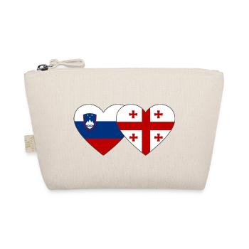Slovénie Géorgie Drapeau Coeur - Trousse biologique - nature - Devant