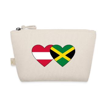 Autriche Jamaïque Drapeau Coeur - Trousse biologique - nature - Devant