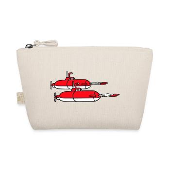2 Military Submarines Shooting Torpedo Missiles Attack - Organic Pouch - nature - Front