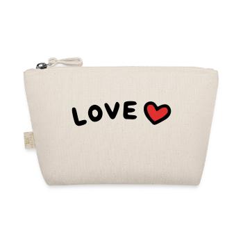 Love Heart - Organic Pouch - nature - Front