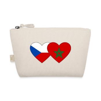 République tchèque Maroc Drapeau Coeur - Trousse biologique - nature - Devant