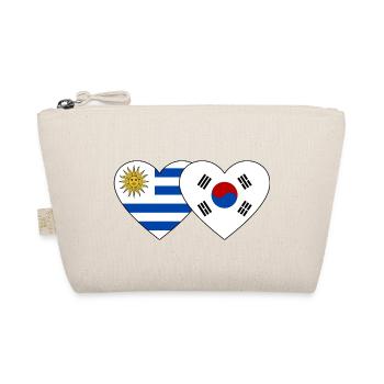Uruguay Corée du Sud Drapeau Coeur - Trousse biologique - nature - Devant
