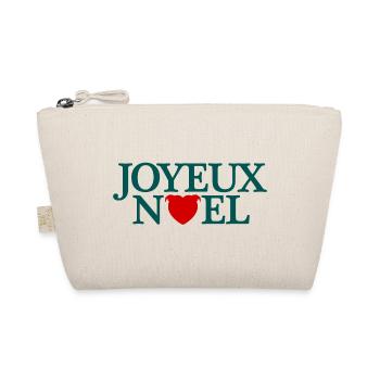 Joyeux Noël avec tête de staffie en forme de cœur - Trousse biologique - nature - Devant