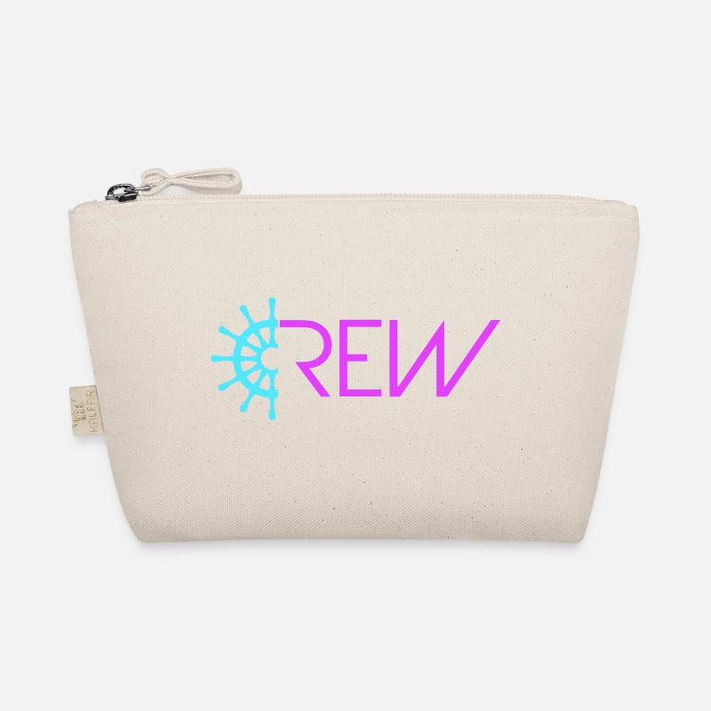 Sailing Crew Sailing Team Ship Steering Wheel Text Logo Organic Pouch