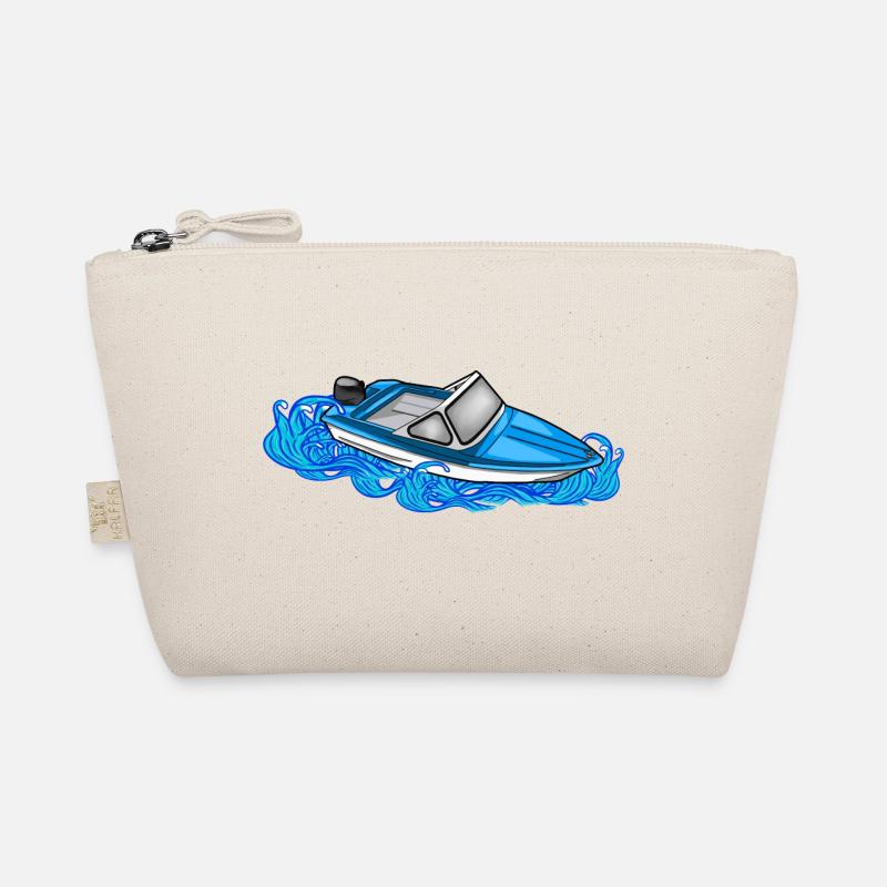 Boat DDR Waves Retro Illustration Ibis Boating Organic Pouch