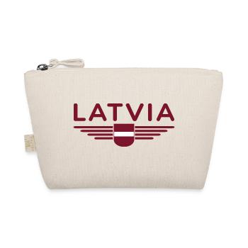 Latvia T-Shirt – Pride and Tradition - Organic Pouch - nature - Front