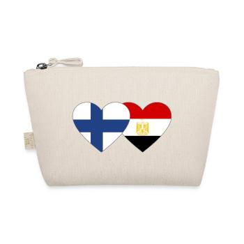 Finlande Égypte Drapeau Mains Coeur Forme - Trousse biologique - nature - Devant
