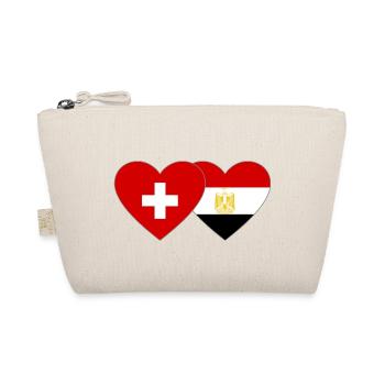 Switzerland Egypt Flag Hands Heart Shape - Organic Pouch - nature - Front