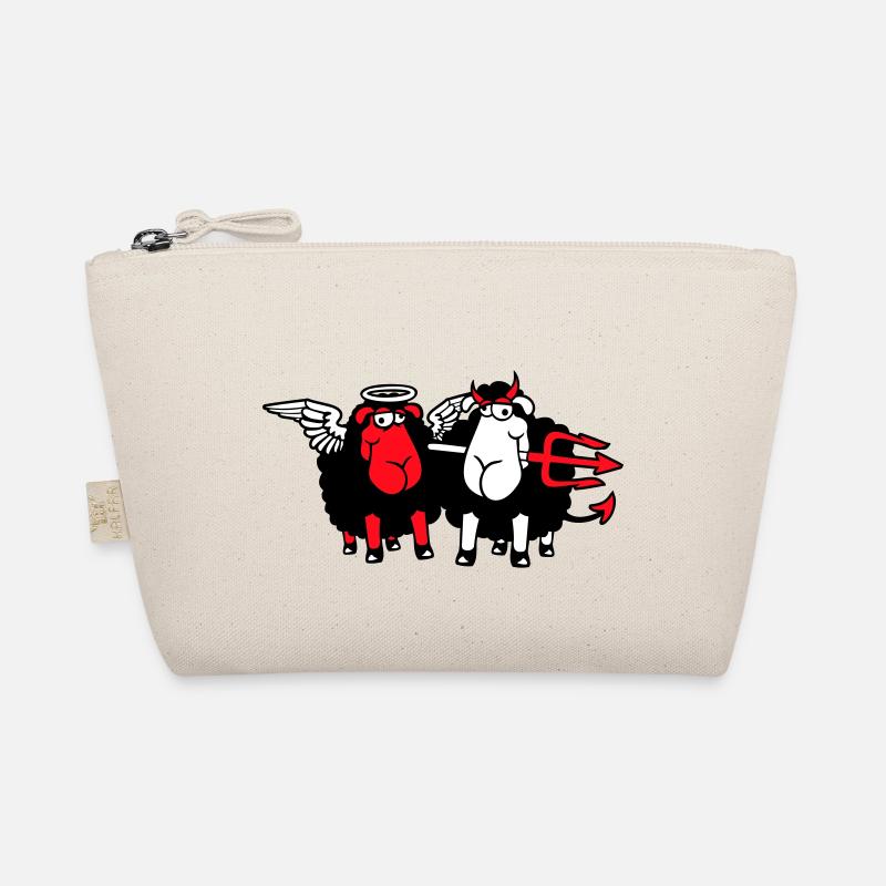2 Sheep Angel Devil Satan Hell Evil Heaven Good Organic Pouch