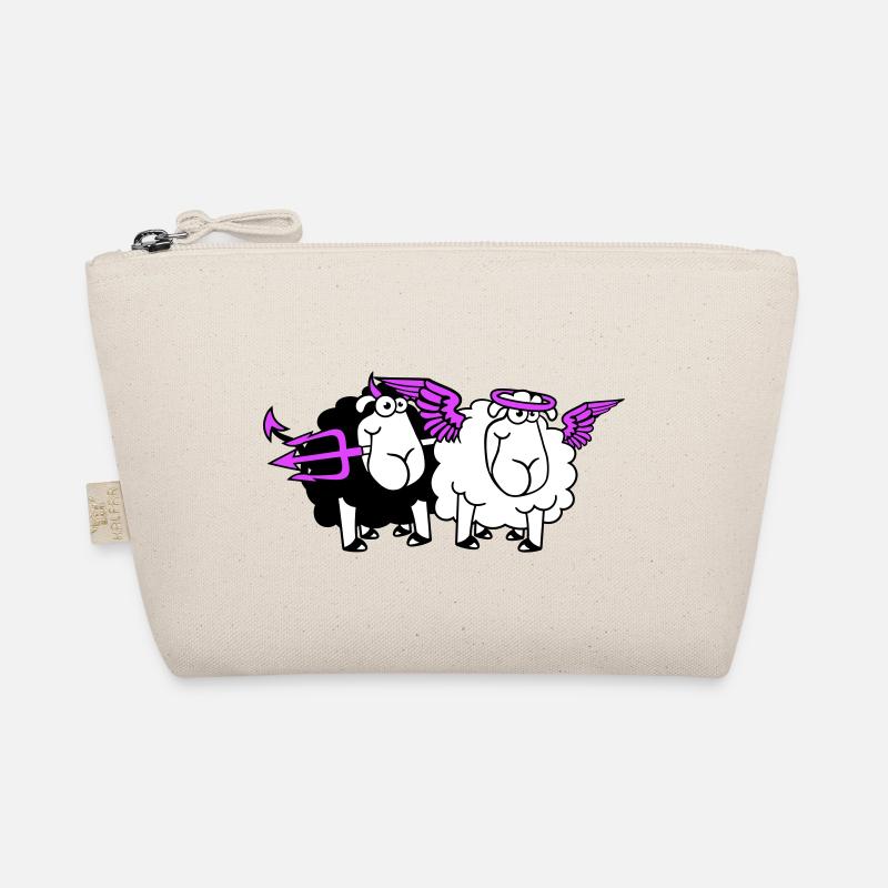 2 Sheep Angel Devil Satan Hell Evil Heaven Good Organic Pouch