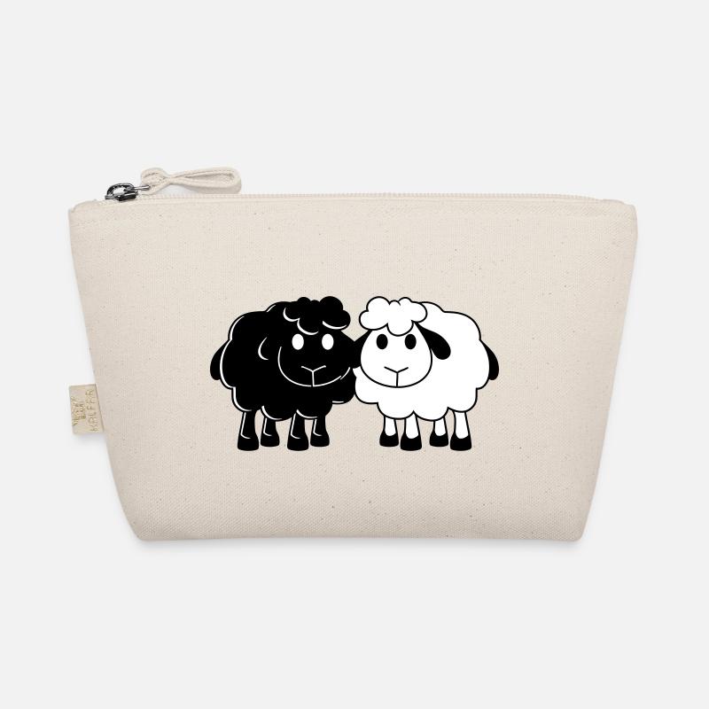 Deux Moutons Amis Couple 2 Équipe Équipage Petit Bébé Trousse biologique