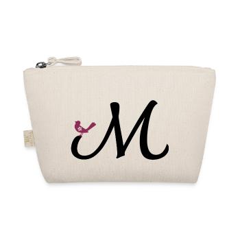 Buchstabe M mit Vogel - Bio-Täschchen - Natur - Vorne
