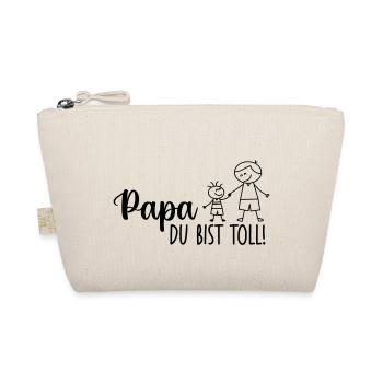 Papa Papa Père Fille Fils Fête des Pères Chemise Homme - Trousse biologique - nature - Devant