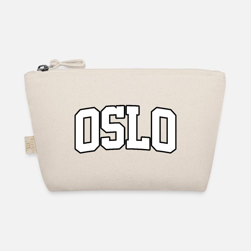 Oslo-Logo: College-Design mit nordischem Stil - Bio-Täschchen - Natur