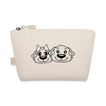 2 Dog Team Two Friends Love Couple In Love - Organic Pouch - nature - Front