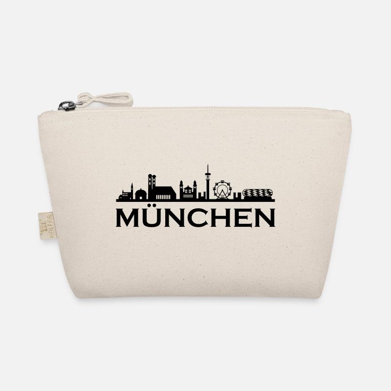 München Skyline - Bio-Täschchen - Natur