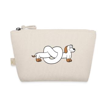 chien teckel bretzel forme noeud long corps bande dessinée - Trousse biologique - nature - Devant