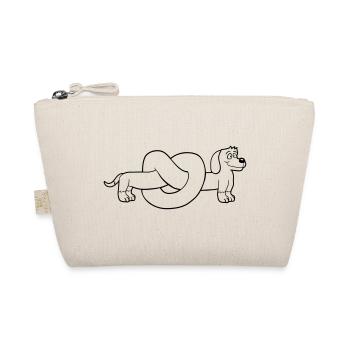 chien teckel bretzel forme noeud long corps bande dessinée - Trousse biologique - nature - Devant