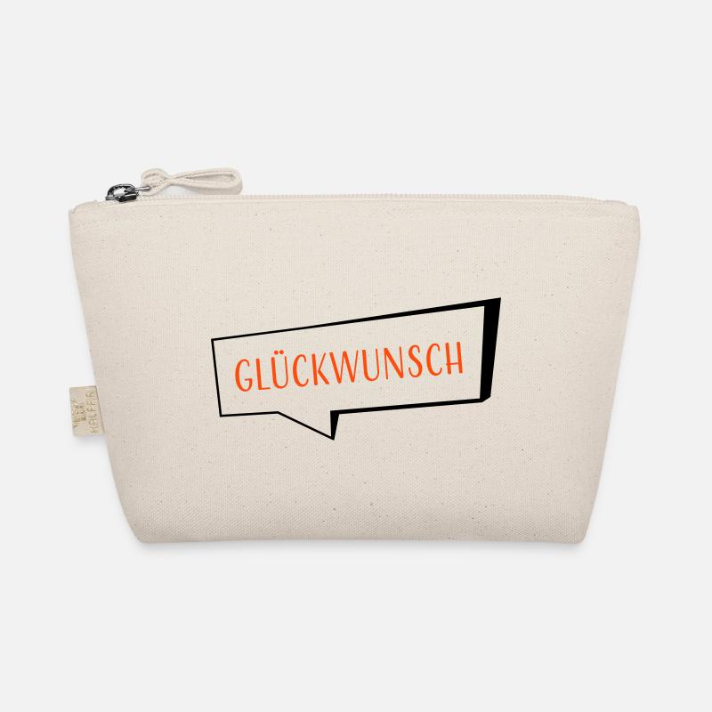 Glueckwunsch zweifarbig - Bio-Täschchen - Natur