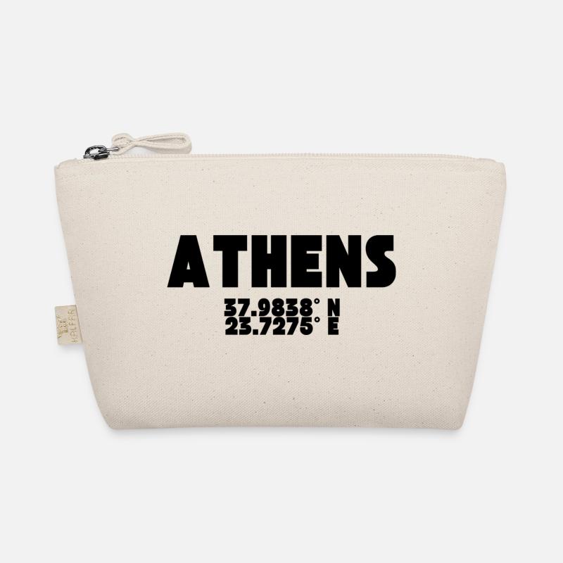 Athens / Athens - Design with coordinates - Organic Pouch - nature