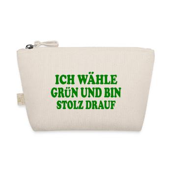 ich wähle grün und bin stolz darauf - Bio-Täschchen - Natur - Vorne