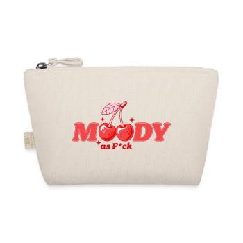 Moody as fuck with cherries – font in red - Organic Pouch - nature - Front