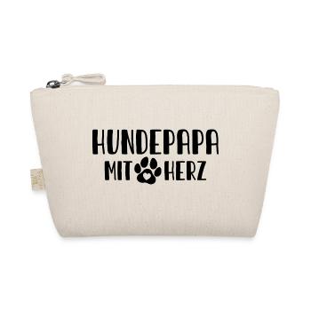 Hundepapa mit Herz - Bio-Täschchen - Natur - Vorne