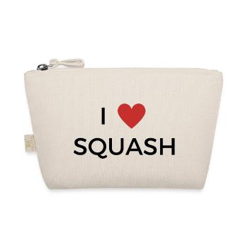 I love Squash / Ich liebe Squash T Shirt - Organic Pouch - nature - Front