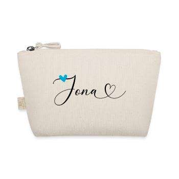 Jona Nom Prénom Calligraphie Coeur - Trousse biologique - nature - Devant