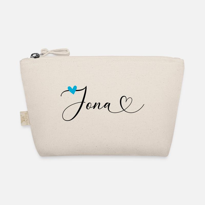 Jona Name First name Calligraphy Heart Organic Pouch