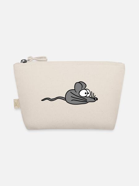 Maus Mäuschen Süße Kleine Ratte Nager Freundlich - Bio-Täschchen - Natur