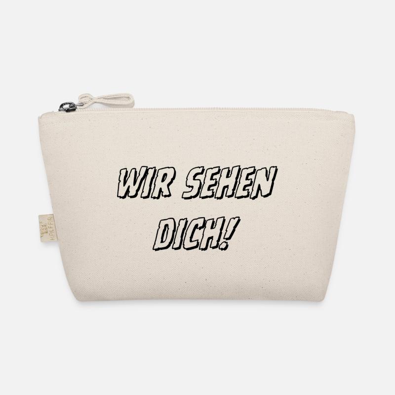 wir sehen Dich weiß 1 - Bio-Täschchen - Natur