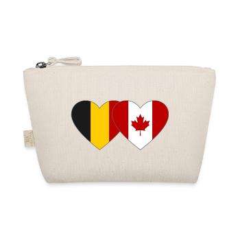 Belgique Canada Drapeau Coeur - Trousse biologique - nature - Devant