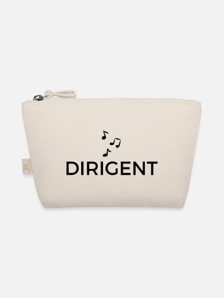 Dirigent mit Noten - Bio-Täschchen - Natur