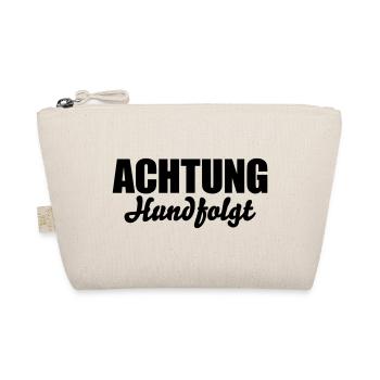 Achtung Hund folgt - Bio-Täschchen - Natur - Vorne