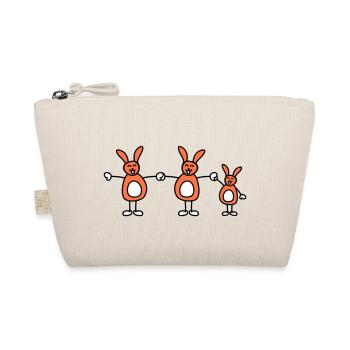 3 lapins, famille, enfants, parents, trois frères et sœurs, mignon, - Trousse biologique - nature - Devant