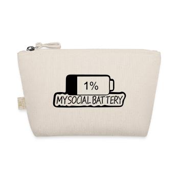 1 my social battery - Organic Pouch - nature - Front