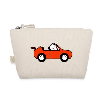 Duck Car Driver Sport Car Fast Driving Vehicle - Organic Pouch - nature - Front